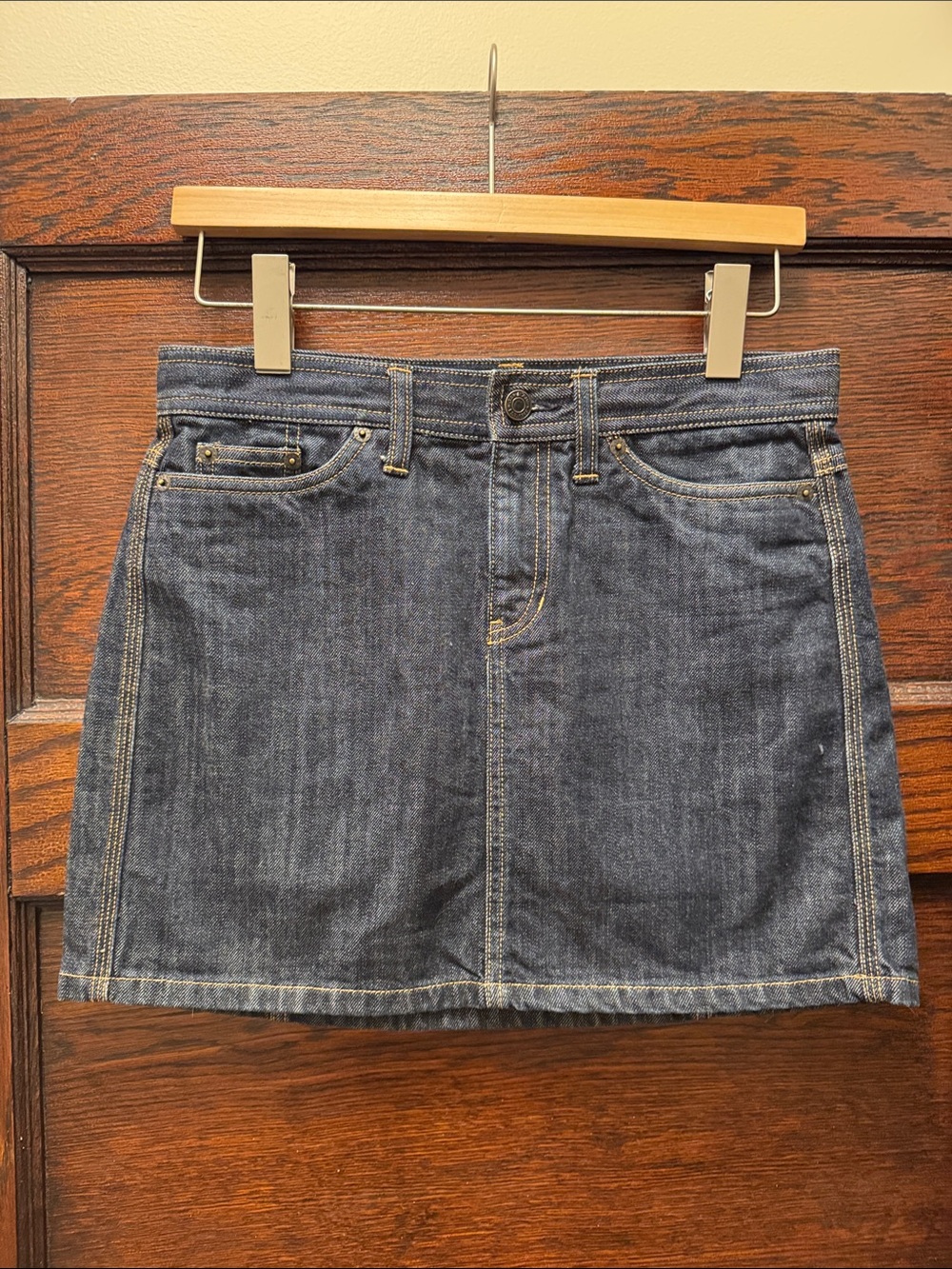 GAP Indigo Denim A-Line Mini Skirt